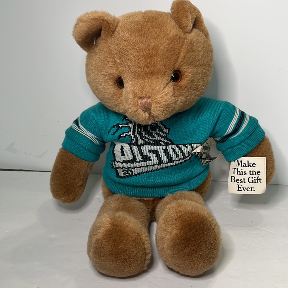 New Detroit Pistons NBA Teddy Bear Plush 16” wearing a Knit Pistons Sweater Y2K